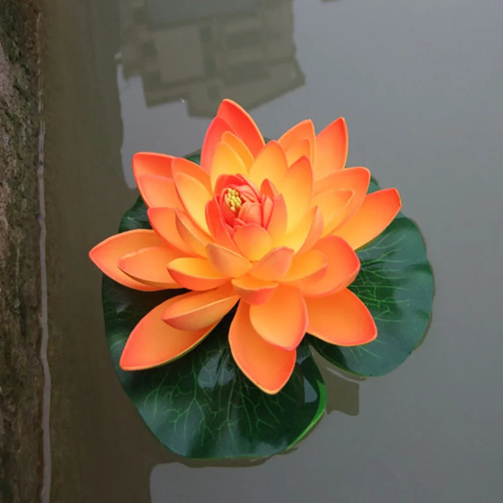 18CM Artificial Floating Lotus Shape Water Surface Decorartion for Pool Pond