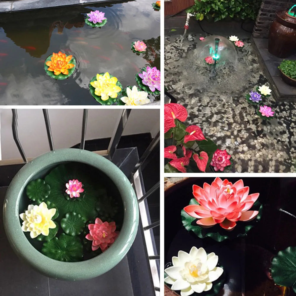 18CM Artificial Floating Lotus Shape Water Surface Decorartion for Pool Pond