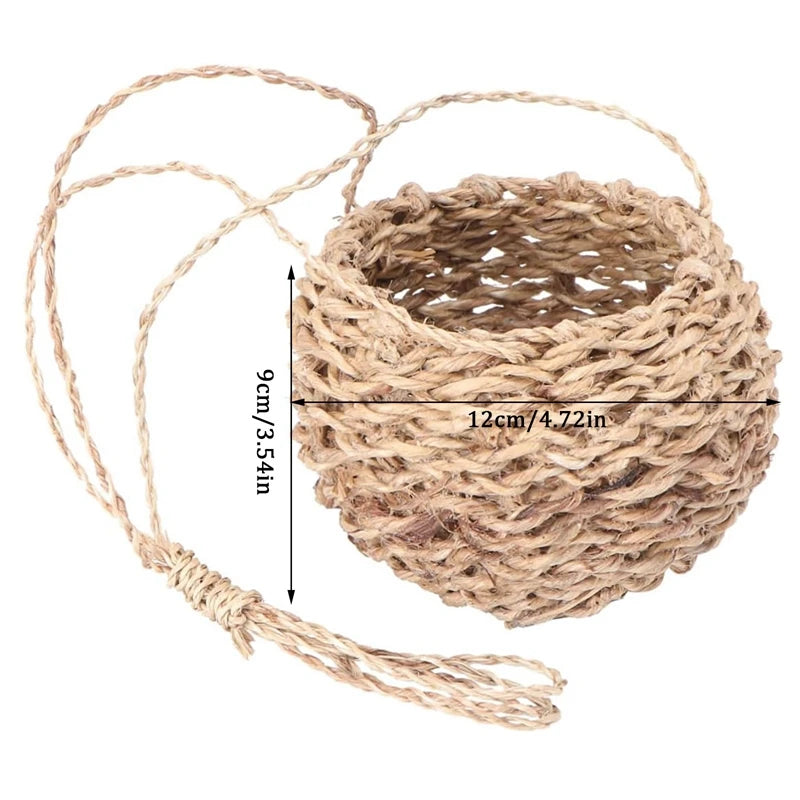 Garden Hanging Planter Basket Seagrass Woven Plant Storage Basket Indoor Outdoor Flower Pot Holder Plant Hangers Home Decor