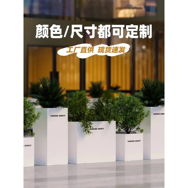 Outdoor flower box combination catering milk tea shop sales department commercial outdoor flower bed fence partition outside flo